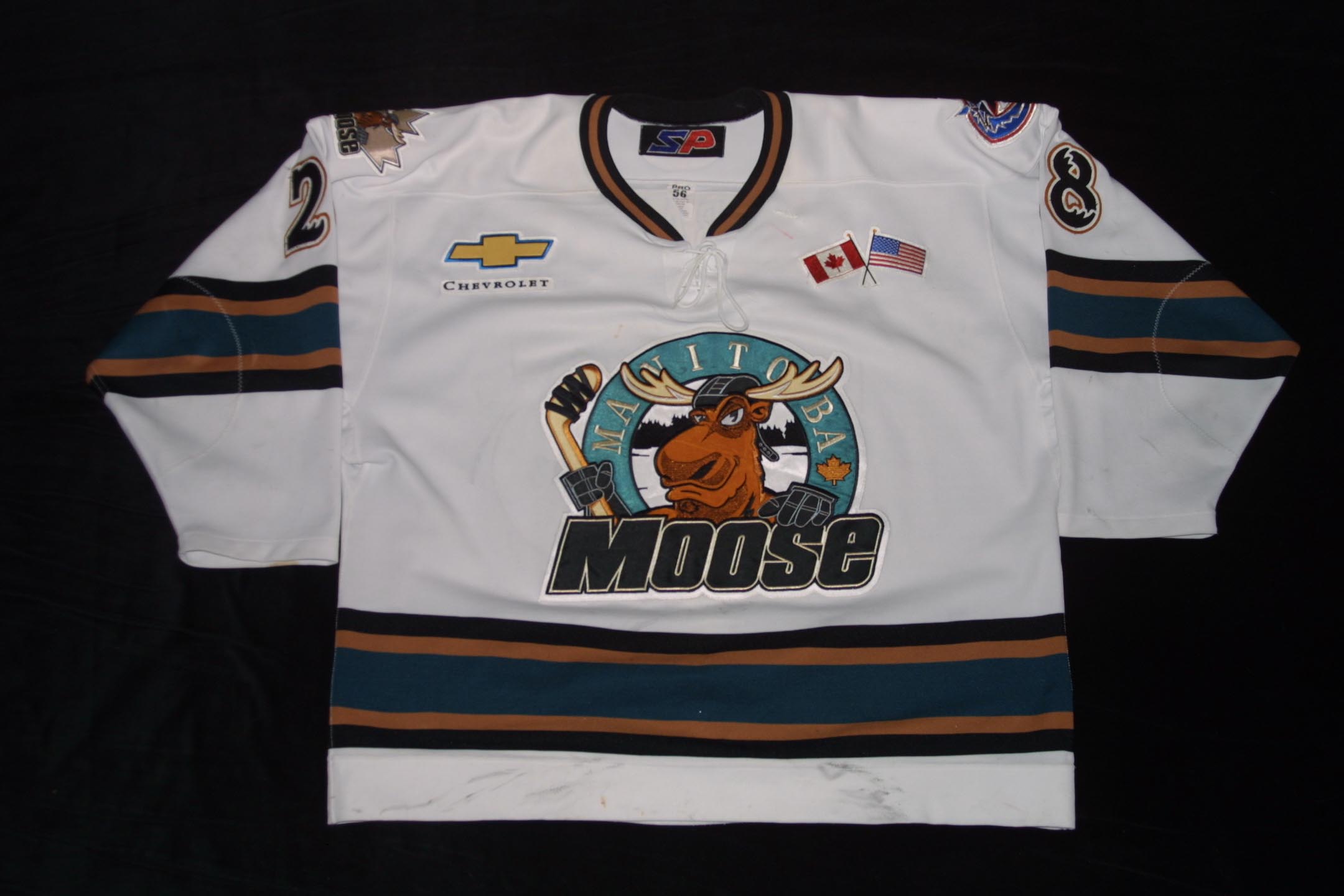 manitoba moose game worn jerseys | Wide 