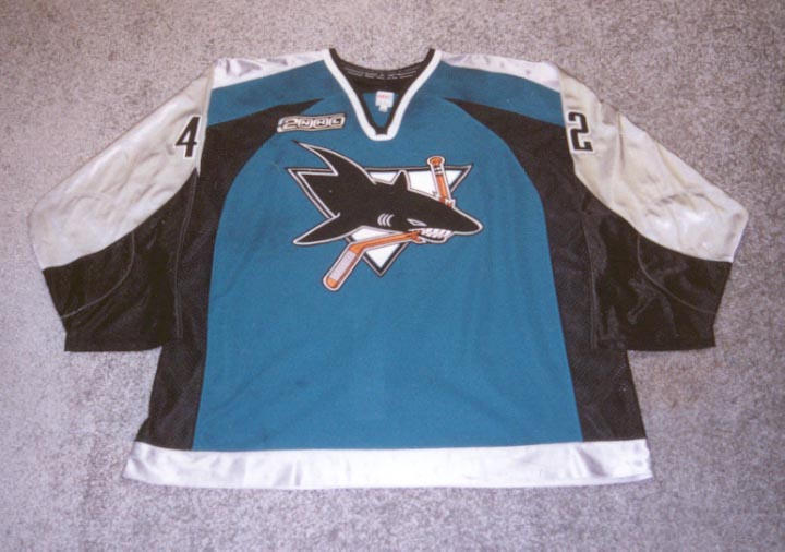 San Jose Sharks 1999 - 2000 road game worn jersey, This jer…